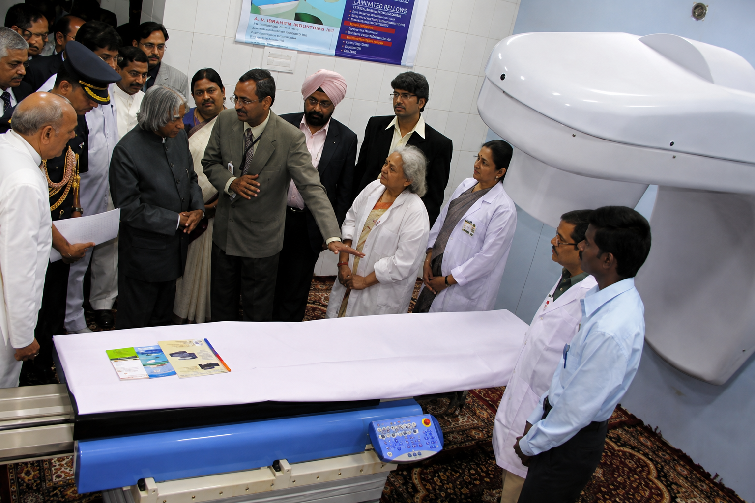 CT Scan Machine inauguration with laminated bellows by A.V. Ibrahim Industries